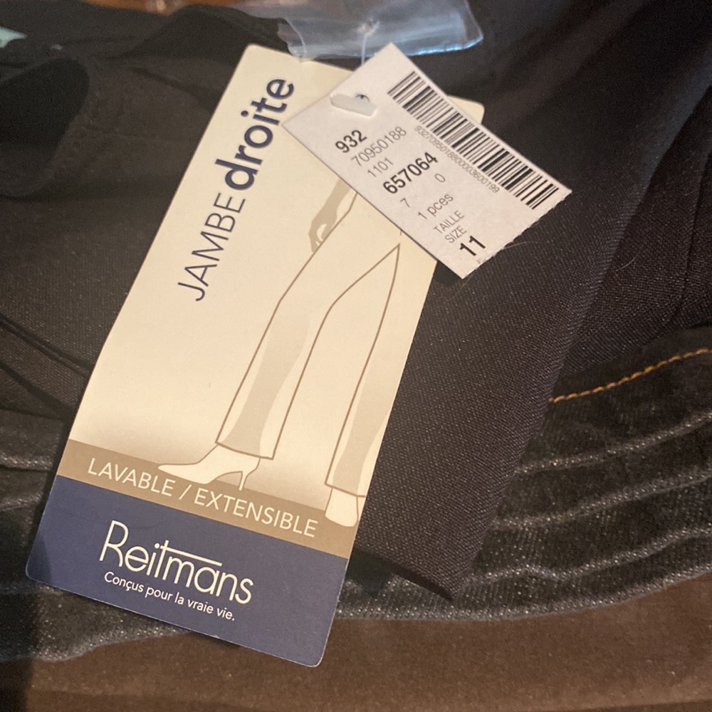 NWT Woman’s size 11 from Reitman’s black “Preferred Fit” dress pants - Picture 8 of 8